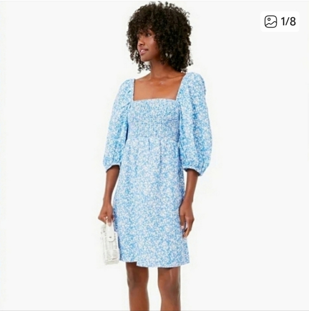 Tuckernuck Blooms On Broad Annie smocked mini dress - S.      D19
